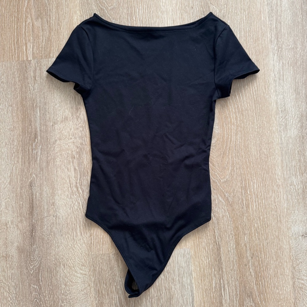 Abercrombie Short Sleeve Seamless Boat Neck Bodysuit